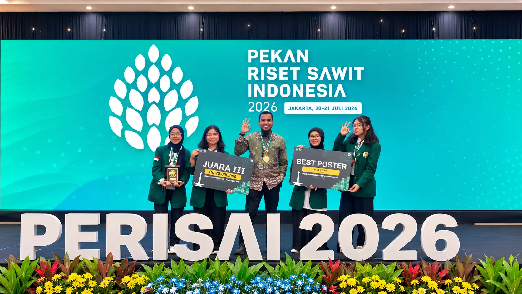 Tim IONEX FMIPA USU Raih Juara 3 Nasional dan Best Poster pada Pekan Riset Sawit (PERISAI) 2026